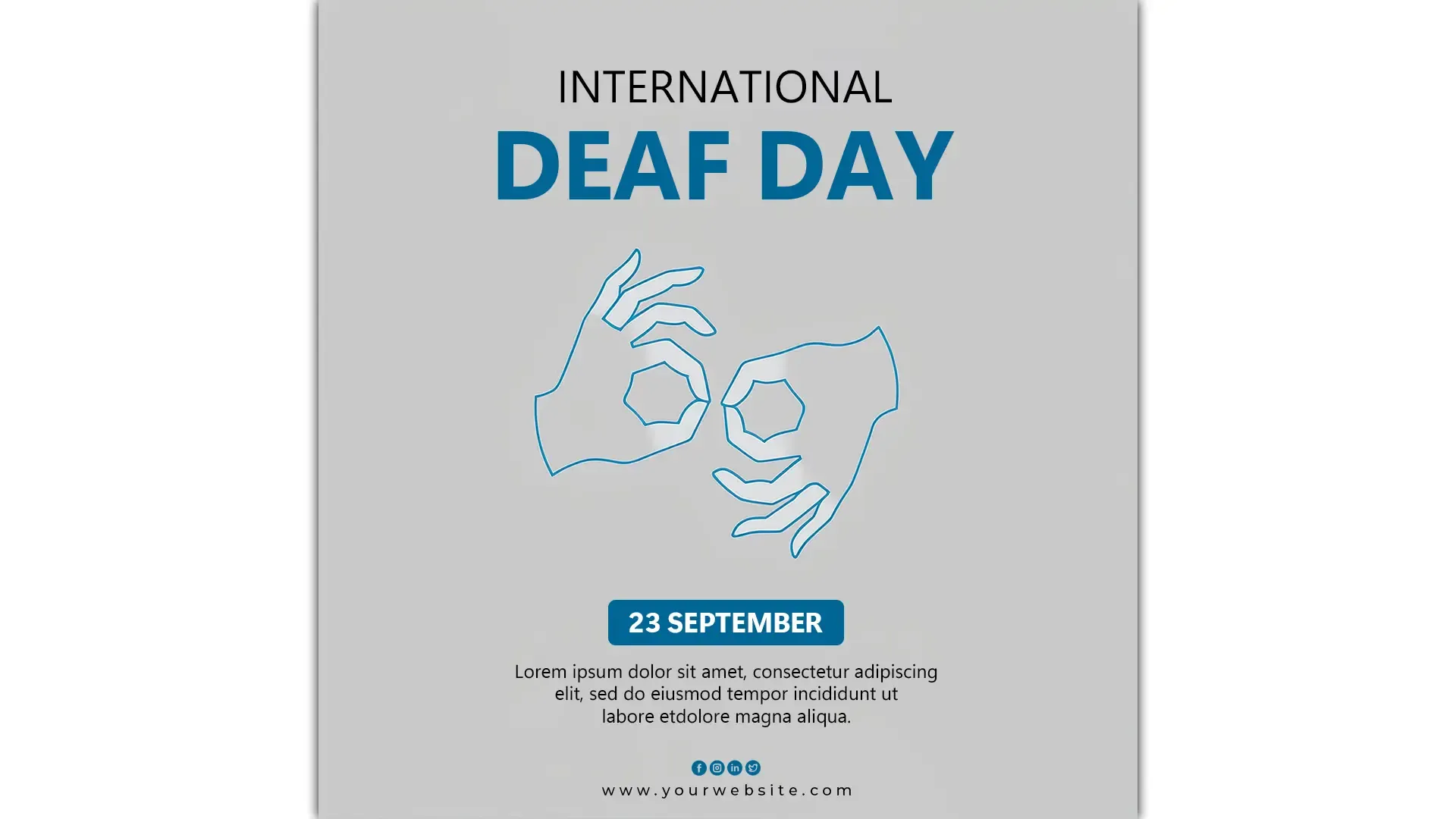 September 23rd World Deaf Day Event Instagram Post image